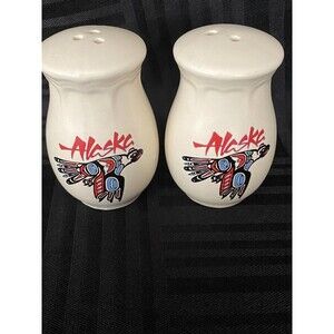 Vintage  Alaska souvenir salt and pepper shakers Made in Japan
